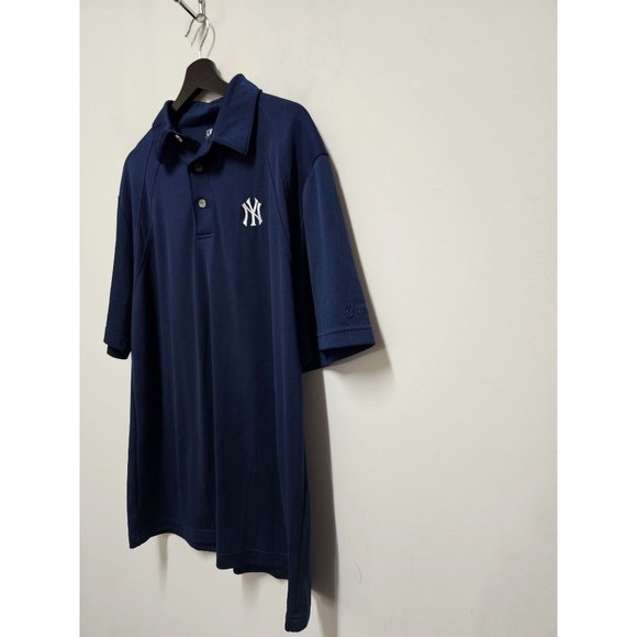 New York Yankee Polo Shirt Navy Large - Picture 2 of 5